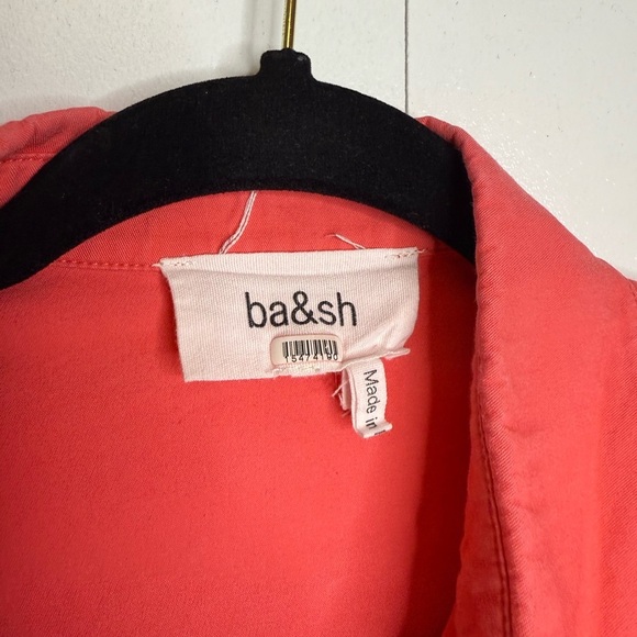 ba&sh - Lincoln Dress - Coral Button-Up mini dress - Picture 4 of 12